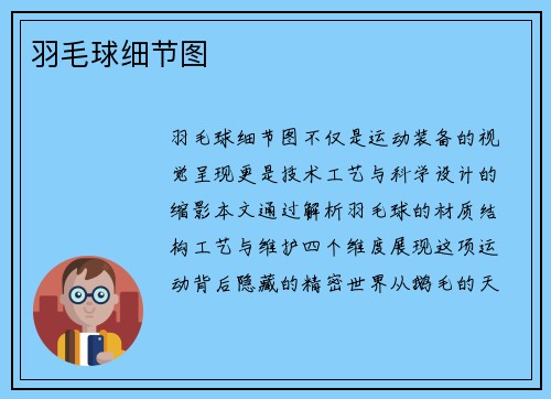 羽毛球细节图